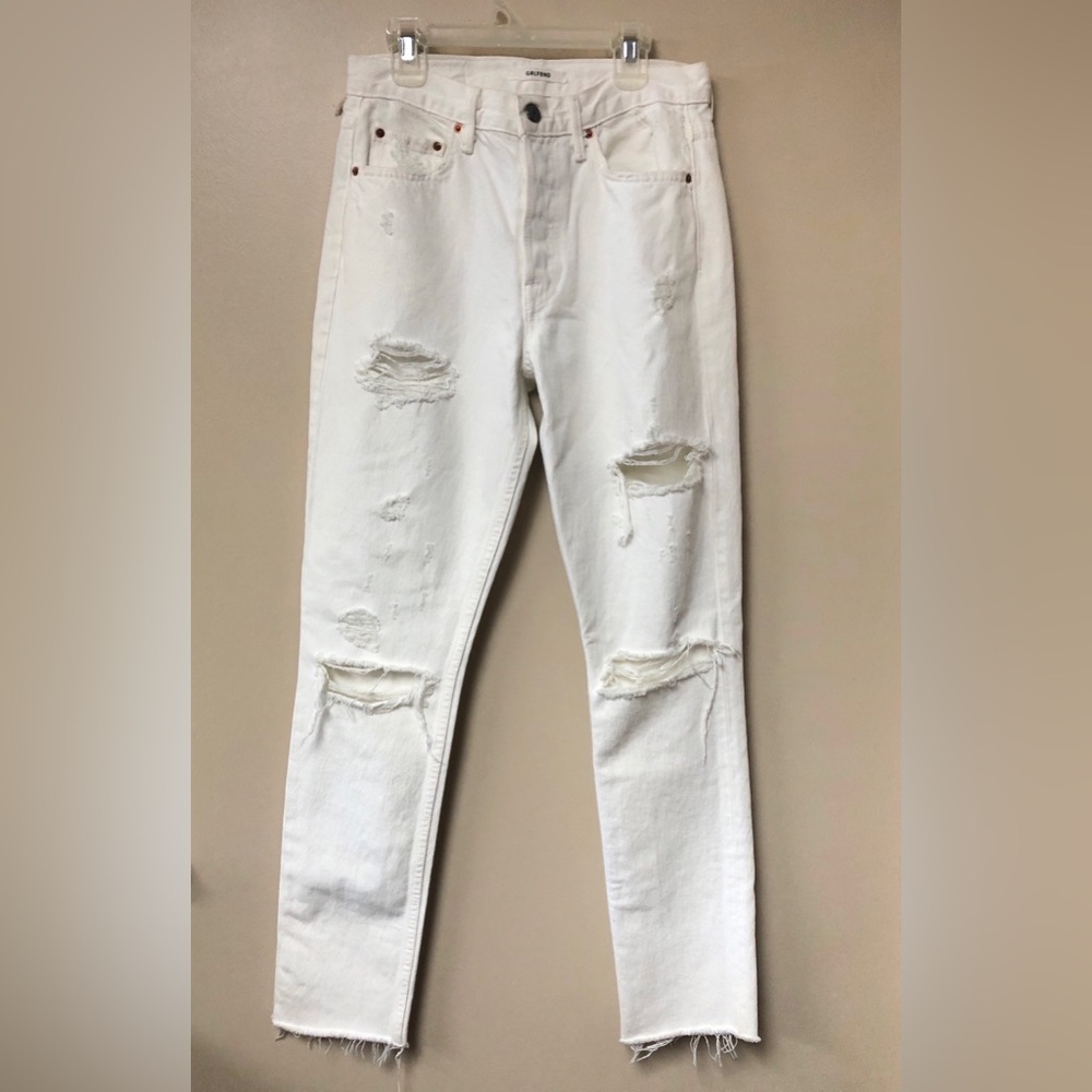 GRLFRND Karolina High-Rise Skinny White Jean Women’s Size 26 NWT Minor Spots